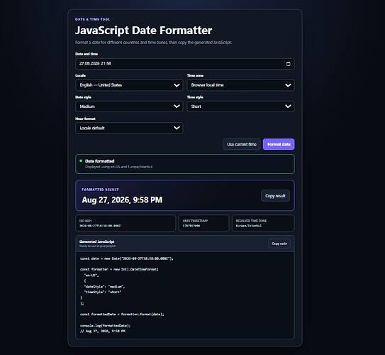 Format Dates in JavaScript – Locale Time Zone and Intl.DateTimeFormat