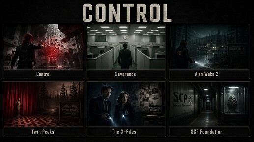 control Severance Alan Wake 2 Twin Peaks The X-Files SCP Foundation Fiction